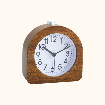 Walnoot Analog Table Clock analog desk clock no tick-tock no ticking retro shelf clock solid wood table clock walnoot wood wooden Walnoot