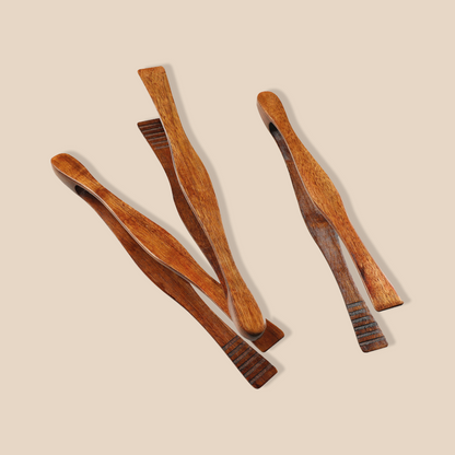 Walnoot Wooden Tongs bbq bread holder kitchenware pantry solid wood tong tongs walnoot wood wooden Walnoot